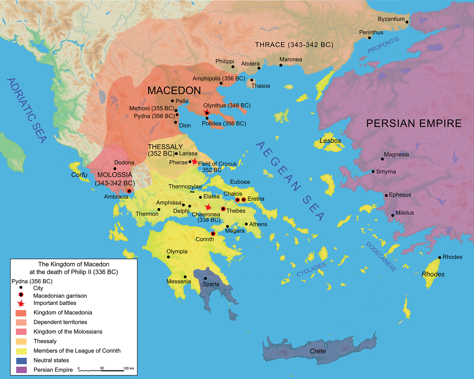 Expansion of Macedonia under Philip II Dickinson College Commentaries
