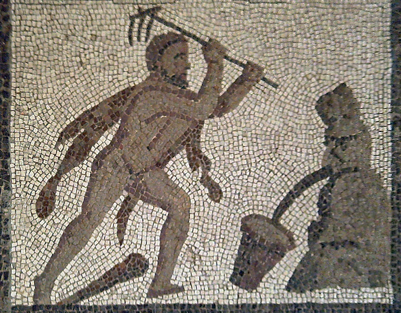 Hercules diverting the rivers Alpheios and Peneus, detail of a Roman ...