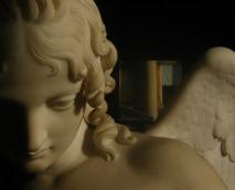 marble statue of winged cupid