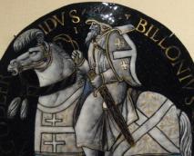 armed man on horseback