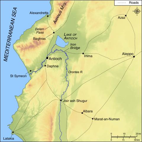 map of Antioch and environs