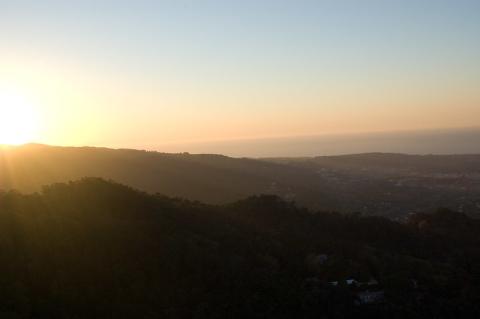 Sunrise over high mountains