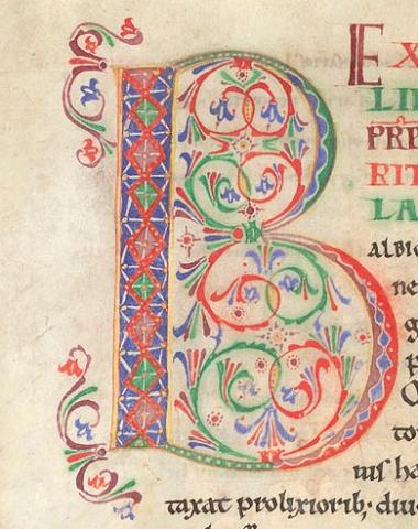 Decorated Initial (Harley 3680 f. 4v)