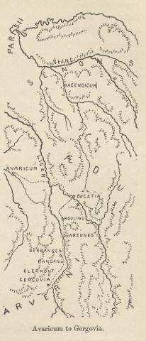 Map: Avaricum To Gergovia By T.A. Dodge | Dickinson College Commentaries