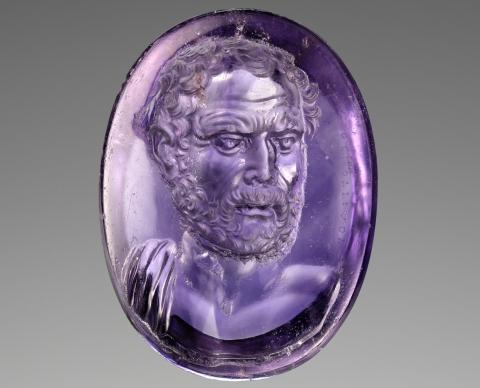 Intaglio with Bust of Demosthenes=