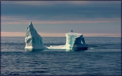 An iceberg in two sections