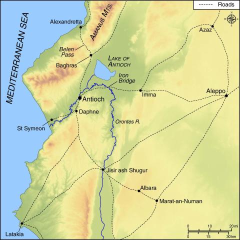 Antioch and environs (map by Gabriel Moss)