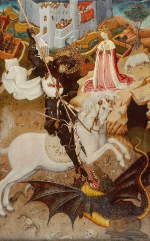 St, George killing the dragon, by 1434/35, 