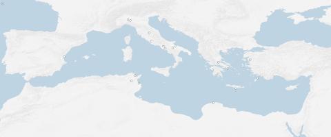 map of Mediterranean with no labels