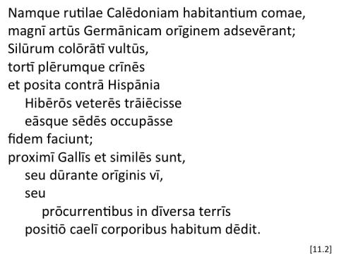 Tacitus Agricola 11.2 articulated