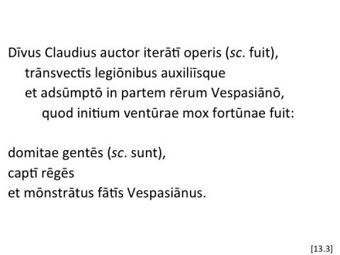 Tacitus Agricola 13.3 articulated