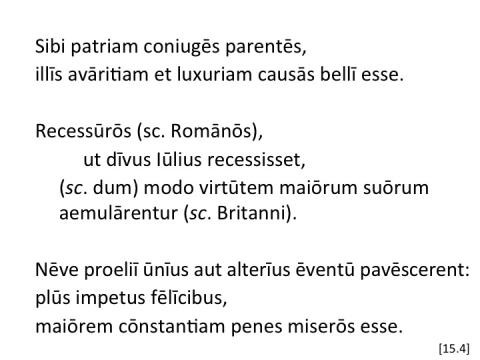 Tacitus Agricola 15.4 articulated