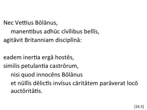 Tacitus Agricola 16.5 articulated