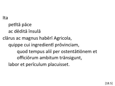 Tacitus Agricola 18.5 articulated