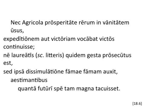 Tacitus Agricola 18.6 articulated