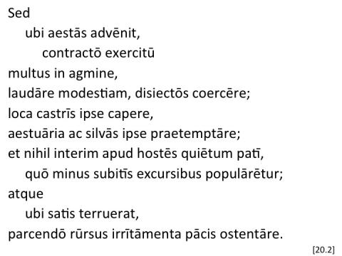 Tacitus Agricola 20.2 articulated