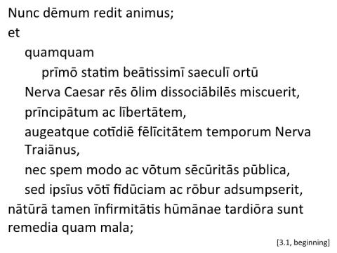Tacitus Agricola 3.1 beginning articulated