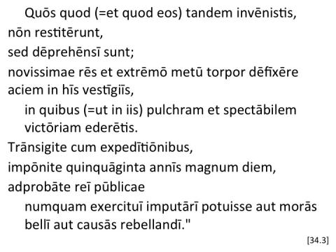 Tacitus Agricola 34.3 articulated