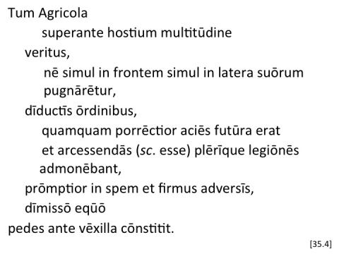 Tacitus Agricola 35.4 articulated