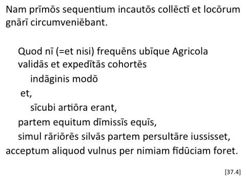 Tacitus Agricola 37.4 articulated