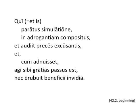 Tacitus Agricola 42.2 beginning  articulated