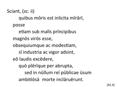 Tacitus Agricola 42.4 articulated