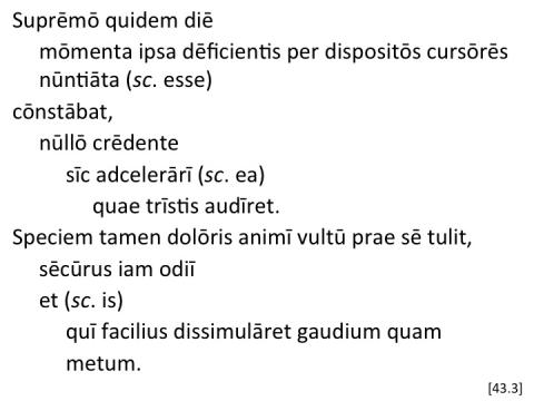 Tacitus Agricola 43.3 articulated