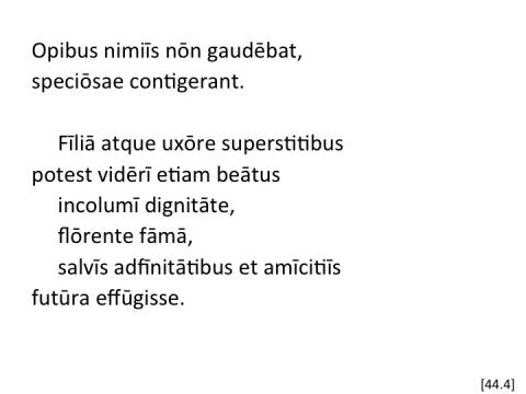 Tacitus Agricola 44.4 articulated