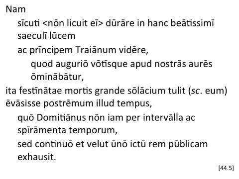 Tacitus Agricola 44.5 articulated