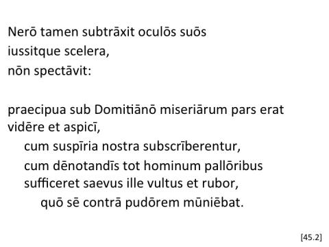 Tacitus Agricola 45.2 articulated