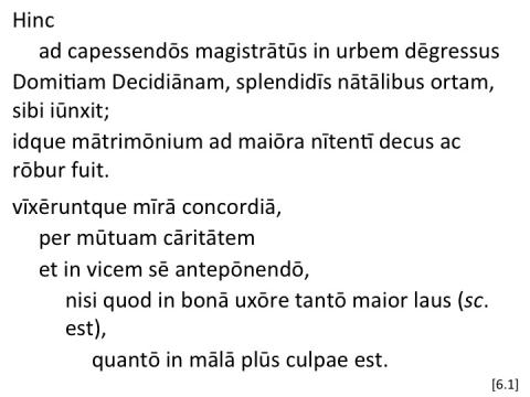 Tacitus Agricola 6.1 articulated