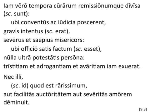 Tacitus Agricola 9.3 articulated