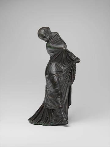 Bronze statuette of a veiled and masked dancer 3rd–2nd century B.C.