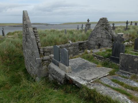 the ruins of the small chapel of St. Enda