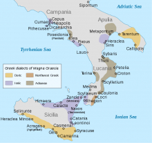 map of southern Italy
