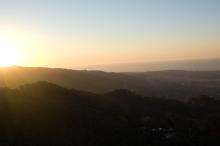 Sunrise over high mountains