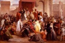 Pope Urban preaches the crusade