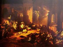 a painting with Bohemond capturing Antioch