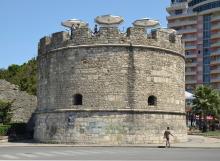 castle tower in Durrës, Albania