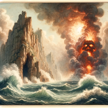 Disaster on the horizon-the Argo, approaches Scylla and Charybdis and the Wandering Rocks