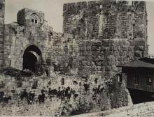 The Tower of David: the moat, main gate, and tower
