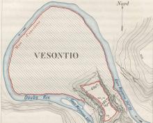 MAP OF VESONTIO BY EUGENE STOFFEL