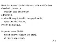 Tacitus Agricola 10.4 articulated