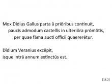 Tacitus Agricola 14.2 articulated