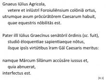 Tacitus Agricola 4.1 articulated