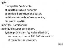 Tacitus Agricola 40.1 articulated