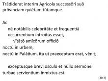 Tacitus Agricola 40.3 articulated