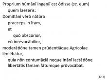 Tacitus Agricola 42.3 articulated