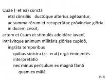 Tacitus Agricola 5.3 articulated