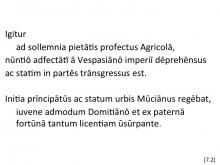 Tacitus Agricola 7.2 articulated